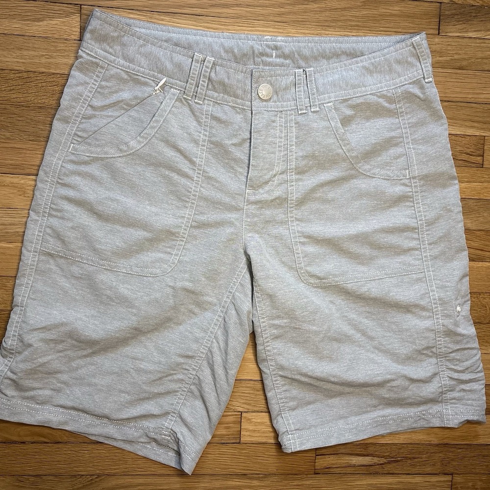 The North Face Cream Nylon Hiking Roll Up Shorts Pockets Women 4 Gorpcore Hike